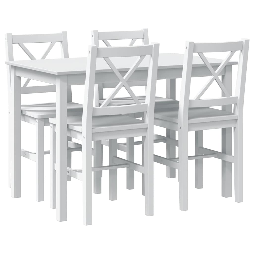 Vidaxl 5 Piece Dining Set White Dining Sets