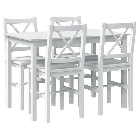 Vidaxl 5 Piece Dining Set White Dining Sets