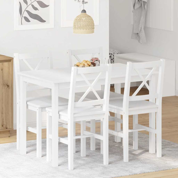 Vidaxl 5 Piece Dining Set White Dining Sets