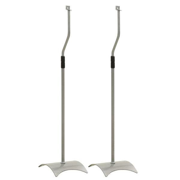 Universal Stand Silver 2 Pcs Speaker Mounts & Stands