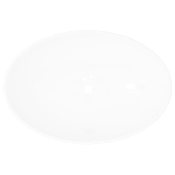 Vidaxl Luxury Ceramic Basin Oval Shaped Sink White 40 X 33 Cm Bathroom Sinks