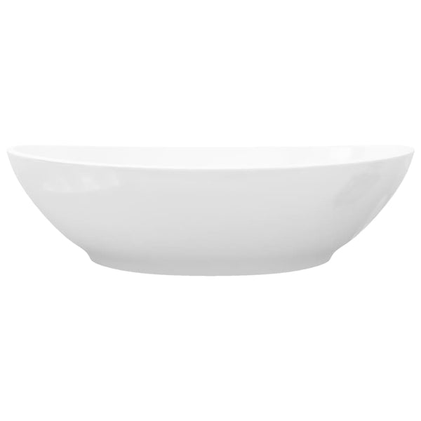 Vidaxl Luxury Ceramic Basin Oval Shaped Sink White 40 X 33 Cm Bathroom Sinks
