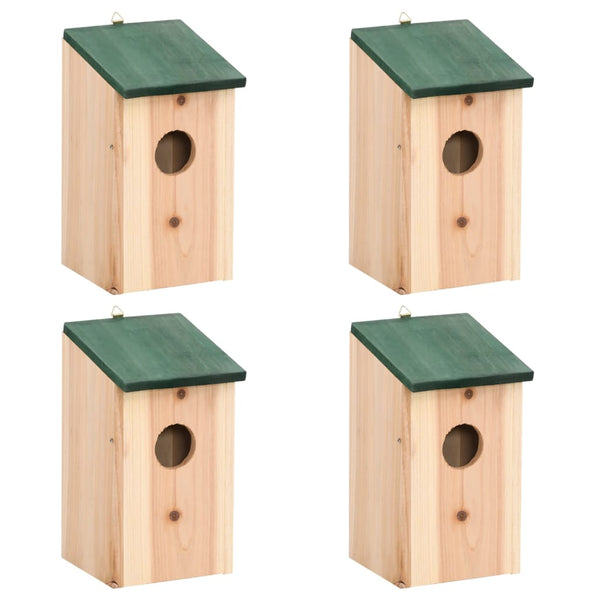 Bird House Nesting Box Wood 4 Pcs Bird Houses