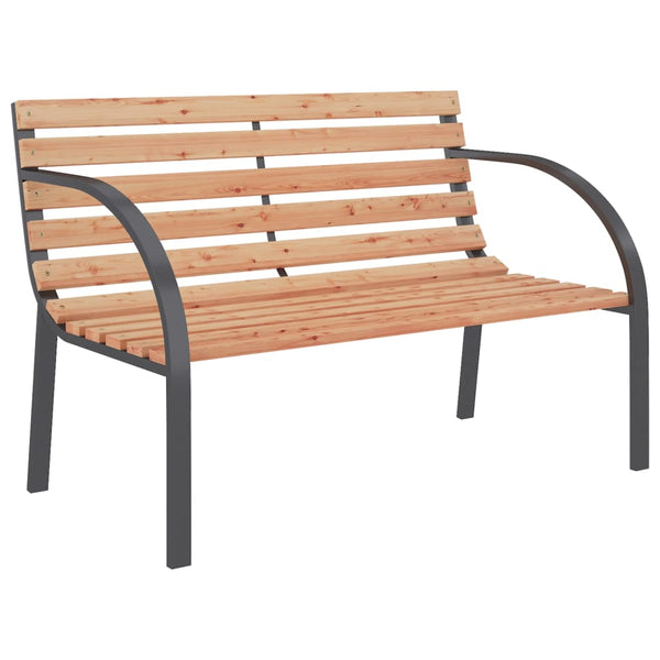 Garden Bench 120 Cm Wood And Iron Patio Benches