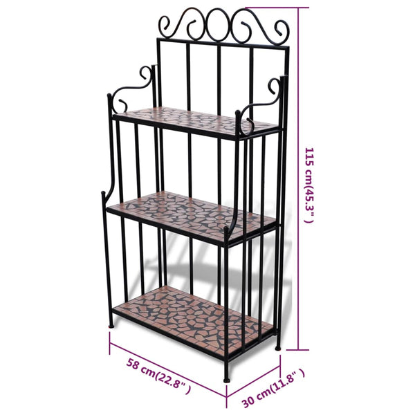 Vidaxl Mosaic Plant Stand Terracotta Plant Stands