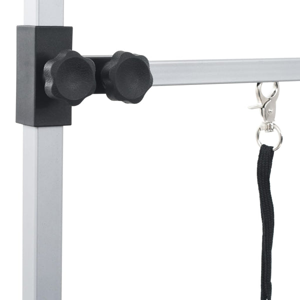 Vidaxl Dog Grooming Table With Adjustable Arm And Loops Black Grooming Tables
