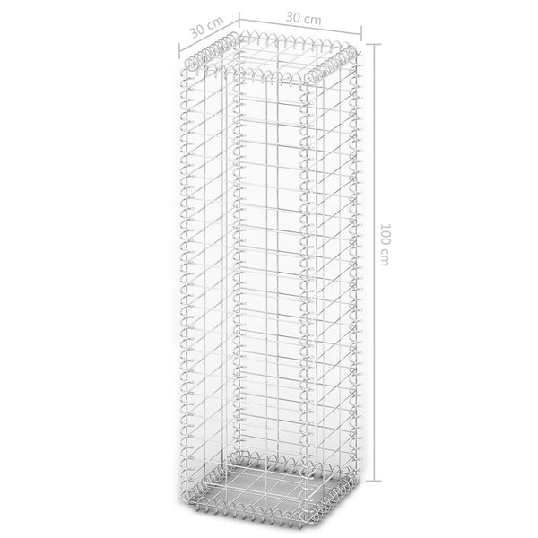 Gabion Basket With Lids Galvanised Wire 100 X 50 30 Cm Gabion Baskets