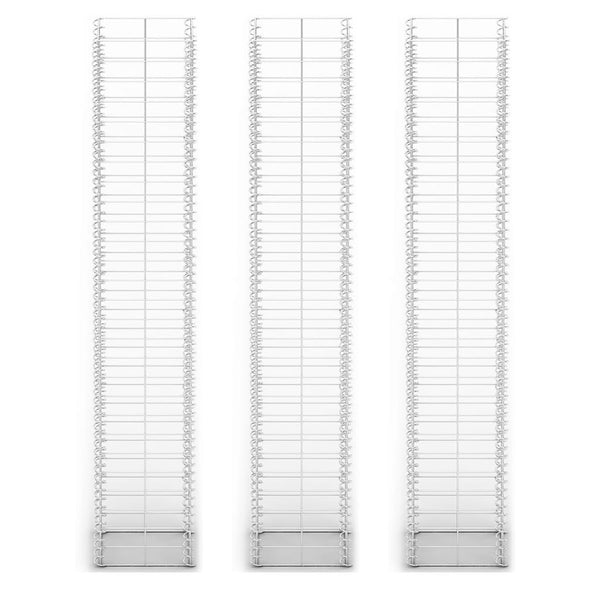 Gabion Baskets Gabion Set 3 Pcs Galvanised Wire 25 X 150 Cm