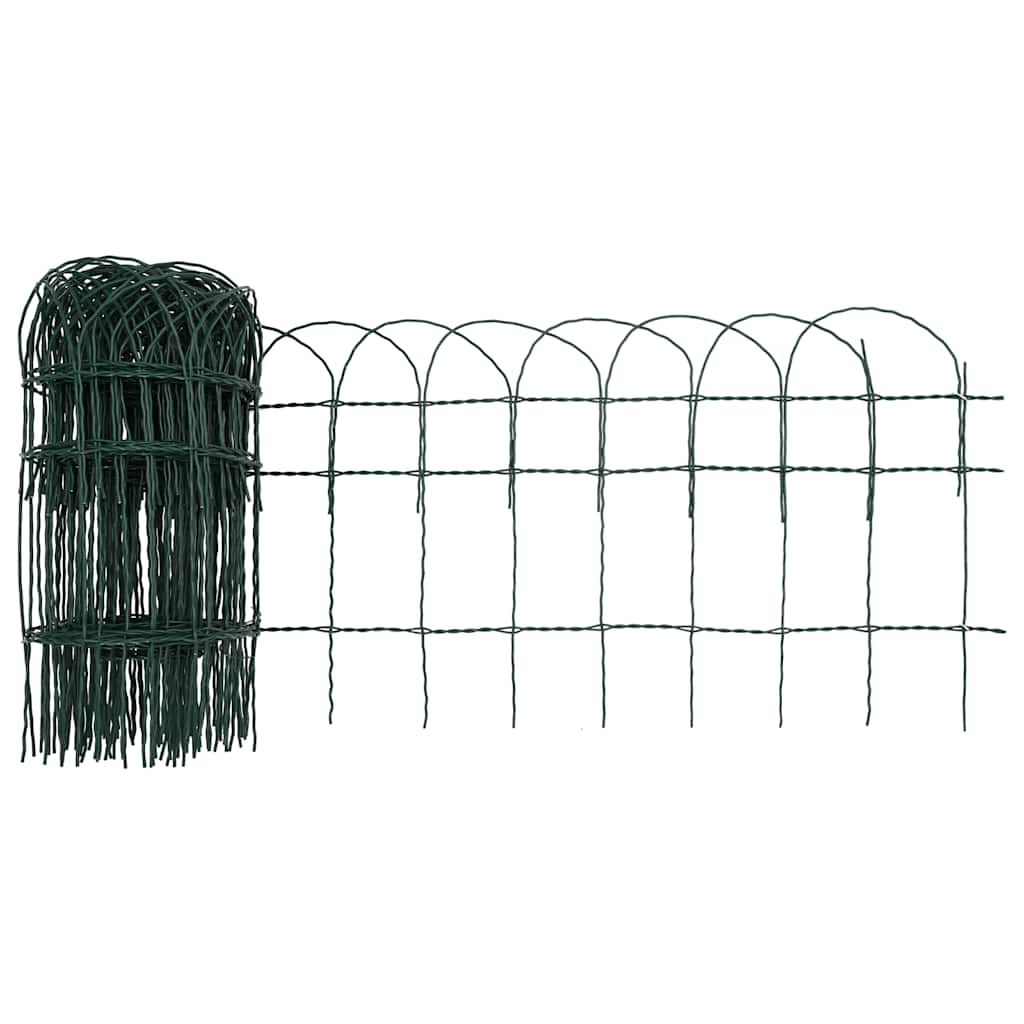 Vidaxl Garden Border Fence Powder Coated Iron 10X0.4 M Fence Panels