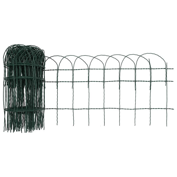 Vidaxl Garden Border Fence Powder Coated Iron 10X0.4 M Fence Panels