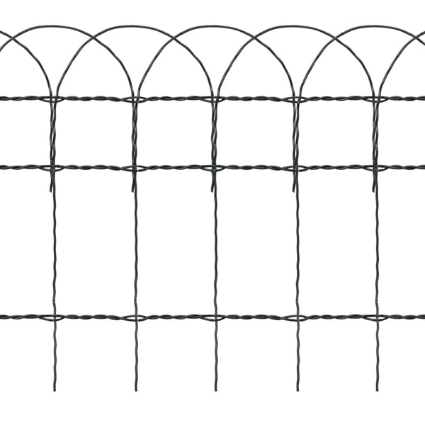 Garden Border Fence Powder-Coated Iron 10X0.4 M