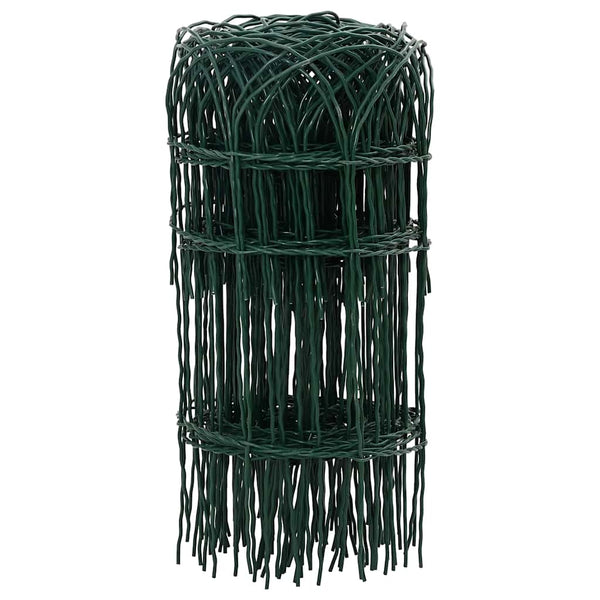 Vidaxl Garden Border Fence Powder Coated Iron 25X0.4 M Fence Panels