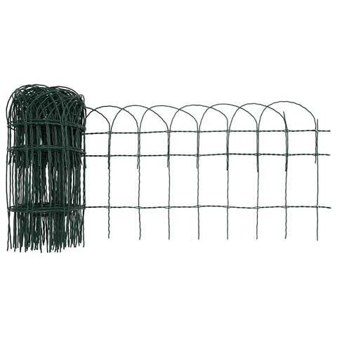 Vidaxl Garden Border Fence Powder Coated Iron 25X0.4 M Fence Panels
