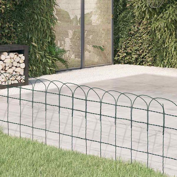 Vidaxl Garden Border Fence Powder Coated Iron 25X0.4 M Fence Panels