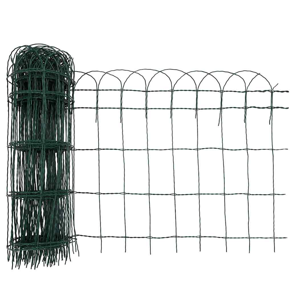 Vidaxl Garden Border Fence Powder Coated Iron 10X0.65 M Fence Panels