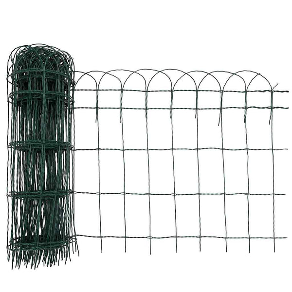 Vidaxl Garden Border Fence Powder Coated Iron 10X0.65 M Fence Panels