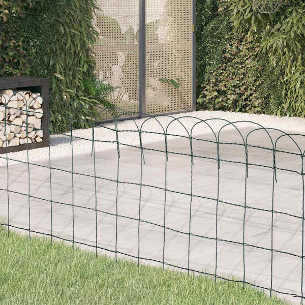 Vidaxl Garden Border Fence Powder Coated Iron 10X0.65 M Fence Panels