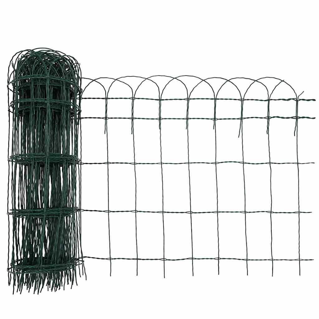 Vidaxl Garden Border Fence Powder Coated Iron 25X0.65 M Fence Panels