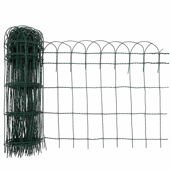 Vidaxl Garden Border Fence Powder Coated Iron 25X0.65 M Fence Panels