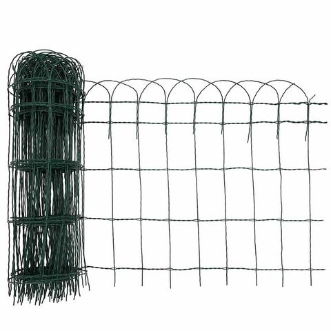 Vidaxl Garden Border Fence Powder Coated Iron 25X0.65 M Fence Panels