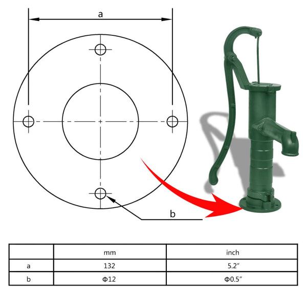 Cast Iron Garden Water Pump With Stand Green 131Cm Water Pumps & Pressure Tanks