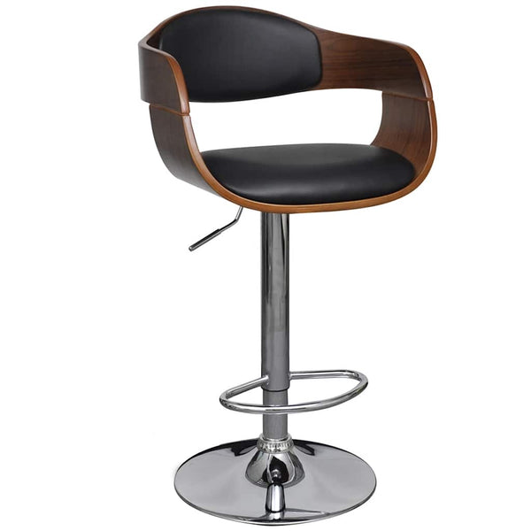 Vidaxl Bar Stool Bent Wood And Faux Leather Benches Bar Stools