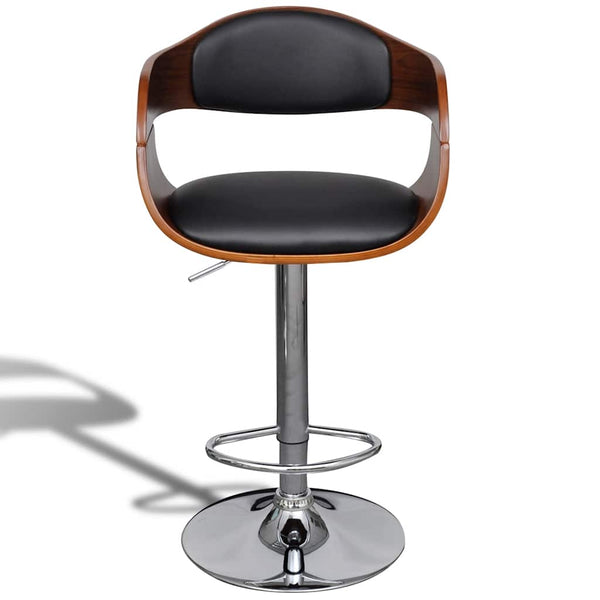 Vidaxl Bar Stool Bent Wood And Faux Leather Benches Bar Stools