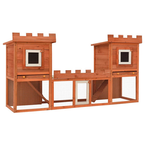 Outdoor Large Rabbit Hutch House Pet Cage Double Small Animal Cages & Hutches