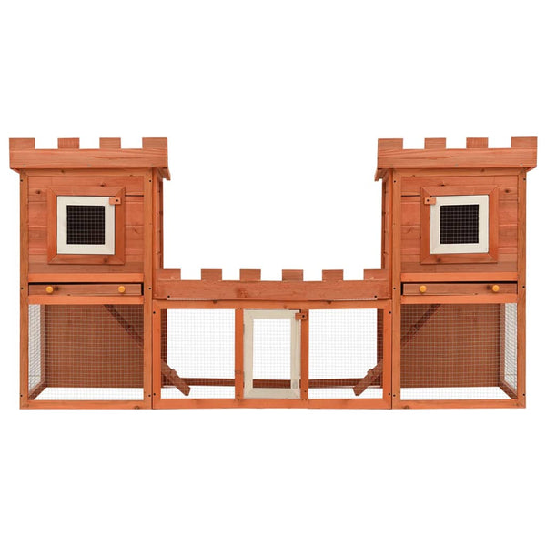 Outdoor Large Rabbit Hutch House Pet Cage Double Small Animal Cages & Hutches