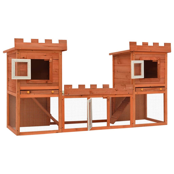 Outdoor Large Rabbit Hutch House Pet Cage Double Small Animal Cages & Hutches