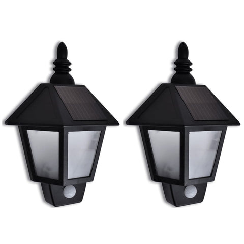 Solar Wall Lamp With Motion Sensor 2 Pcs Landscape & Walkway Lights