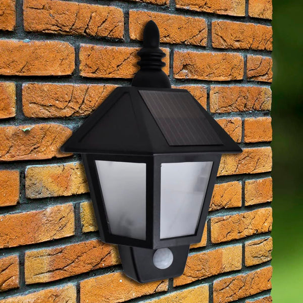 Solar Wall Lamp With Motion Sensor 2 Pcs Landscape & Walkway Lights