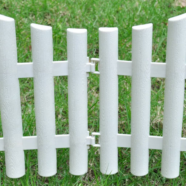 Vidaxl White Lawn Divider 17 Pcs / 10 M Garden Edging & Borders