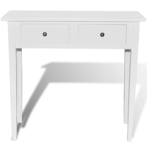 Vidaxl Dressing Console Table With Two Drawers White Dressing Tables
