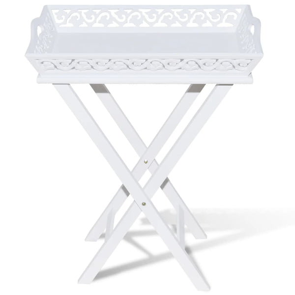 Vidaxl Side Table With Tray White Side Tables