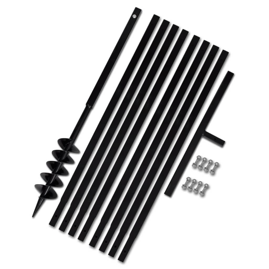 Ground Drill With Handle 100 Mm Extension Tube 9 Steel Post Hole Diggers & Augers