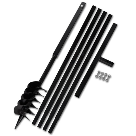 Ground Drill With Handle 120 Mm Extension Tube 5 Steel Post Hole Diggers & Augers