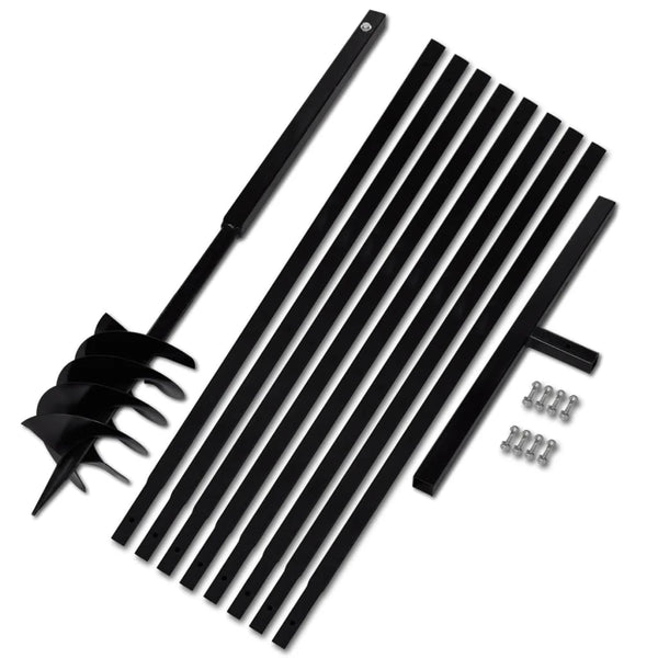 Ground Drill With Handle 180 Mm Extension Tube 9 Steel Post Hole Diggers & Augers