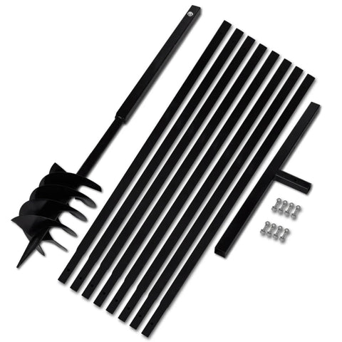 Ground Drill With Handle 180 Mm Extension Tube 9 Steel Post Hole Diggers & Augers