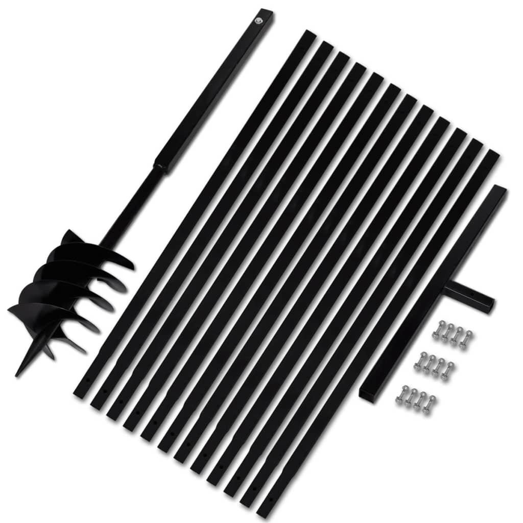 Ground Drill With Handle 180 Mm Extension Tube 13 Steel Post Hole Diggers & Augers