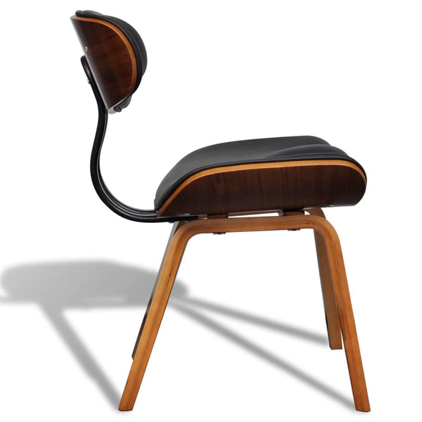 Vidaxl 6 Pcs Bent Wood And Faux Leather Dining Chairs