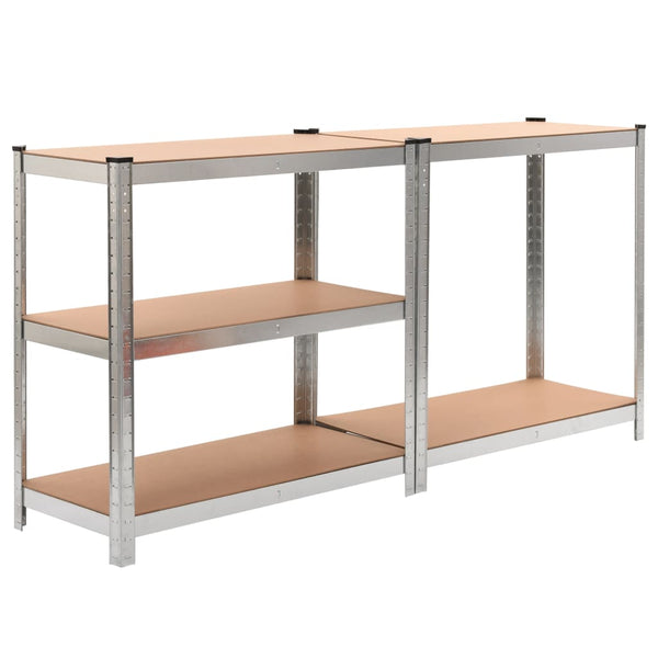 Storage Shelf Silver 2 Pcs Storage Units