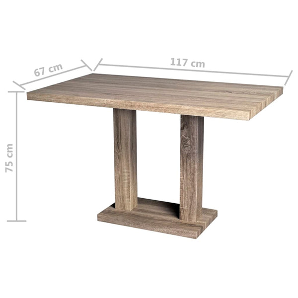 Vidaxl Dining Table Mdf Oak Look Dining Tables