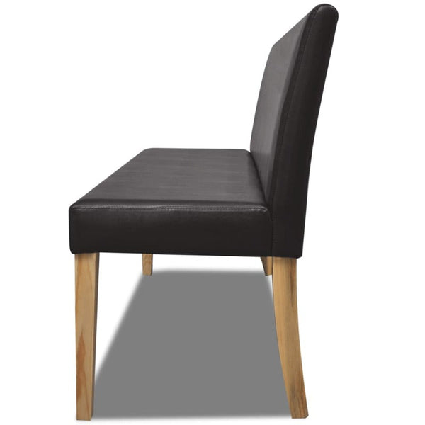 Benches Bench 139.5 Cm Dark Brown Faux Leather