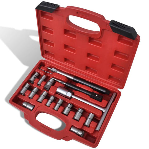 17 Pcs Diesel Injector Seat Cutter Set Other Diagnostic Service Tools