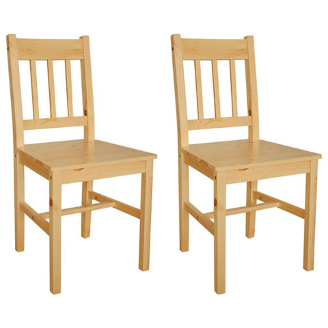 2 Pcs Pinewood Dining Chairs