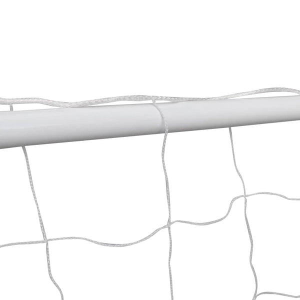 Football Goal With Net 182X61x122 Cm Steel White Soccer Goals