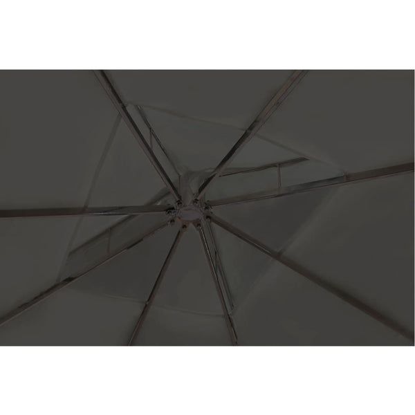 Poly Rattan Gazebo With Dark Grey Roof 3 X 4 M