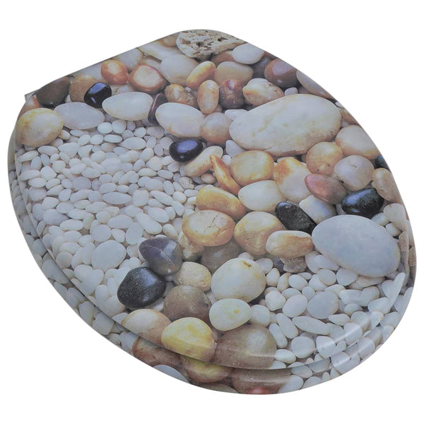 With Hard Close Lids Mdf Pebbles Toilet Seats