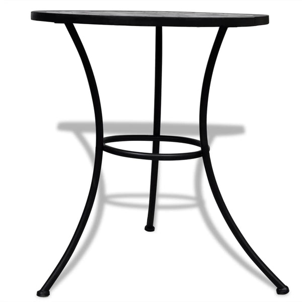 Bistro Table Black And White 60 Cm Mosaic